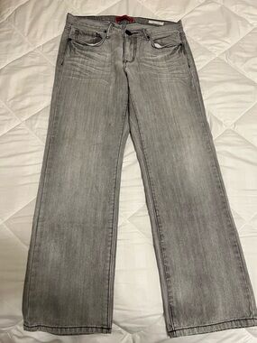 Guess Women's Light Gray Wide-Leg Jeans